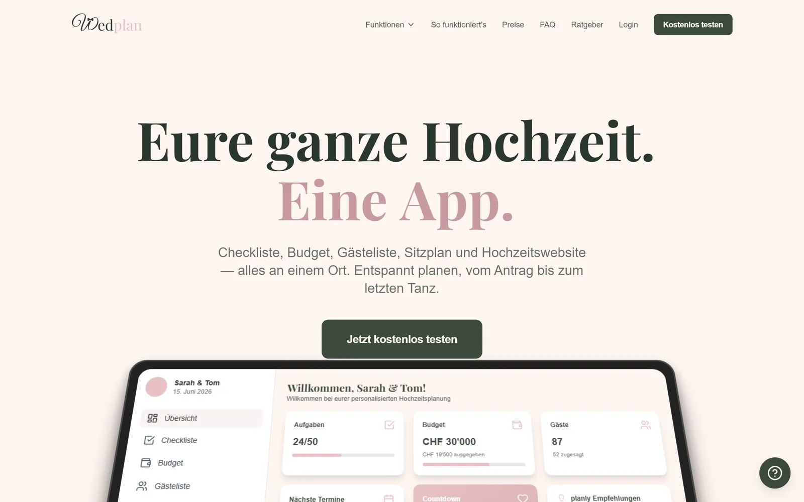 Website wedplan.ch