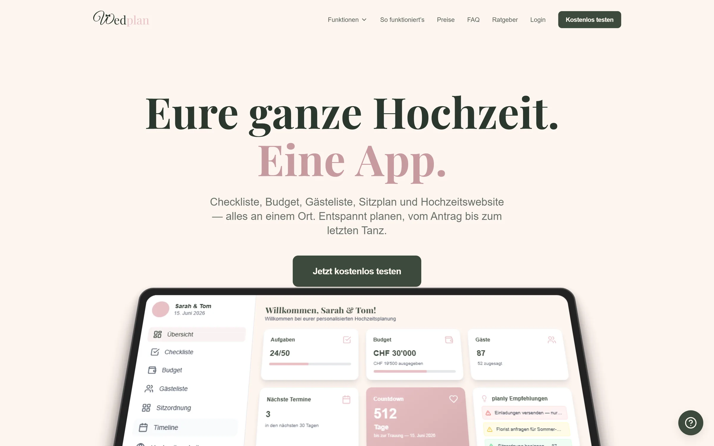 Website wedplan.ch